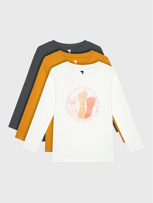 Cotton On Kids Cotton On Kids Комплект 3 блузи 7342662 Цветен Regular Fit