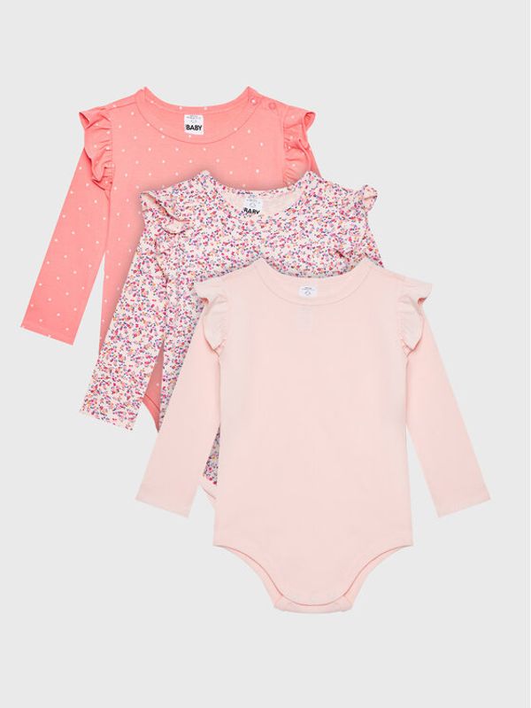 Cotton On Kids Cotton On Kids Комплект от 3 броя детски бодита 7342440 Розов Regular Fit