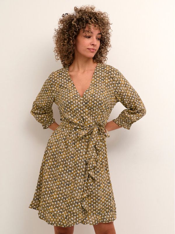 Cream Cream Ежедневна рокля Crtiah Wrap 10611681 Жълт Feminine Fit