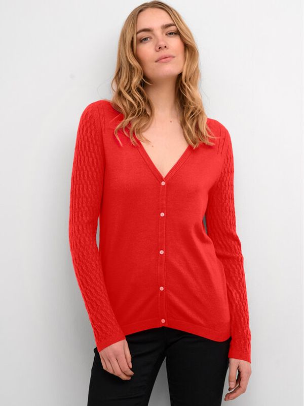 Cream Cream Кардиган Crdela Cable Knit 10611771 Червен Straight Fit