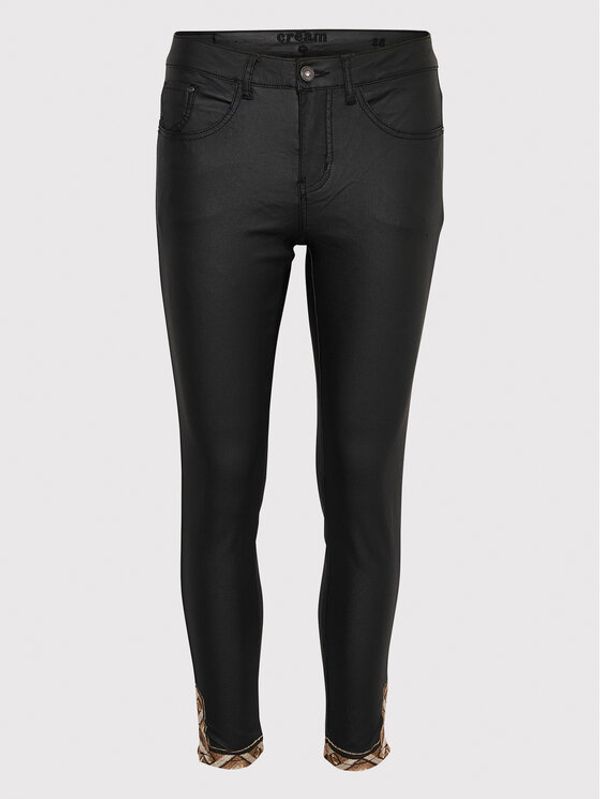 Cream Cream Панталони от имитация на кожа Gilina 10609991 Черен Slim Fit