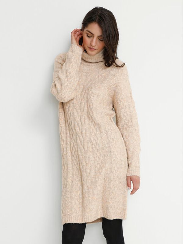 Cream Cream Плетена рокля Cabin 10610400 Бежов Regular Fit