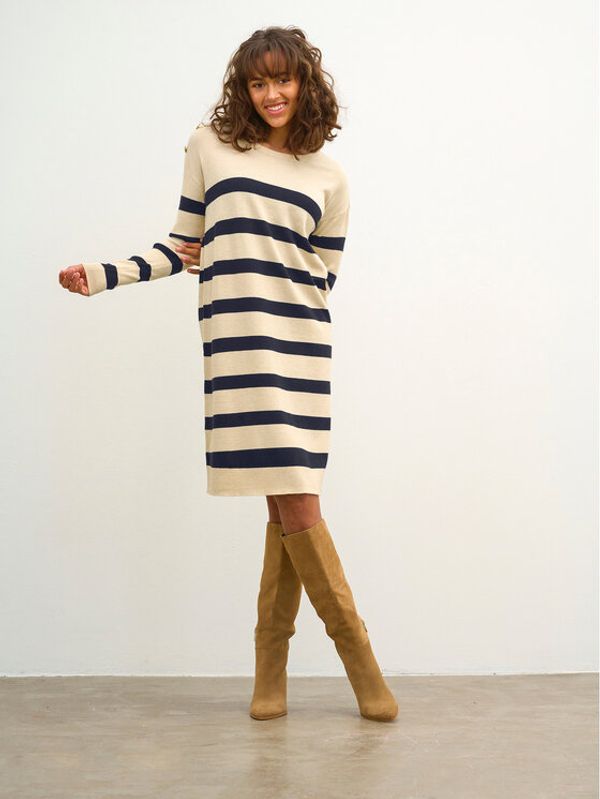 Cream Cream Плетена рокля CRDela 10611015 Тъмносин Loose Fit