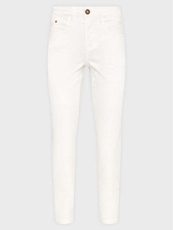 Cream Cream Текстилни панталони Lotte 10611184 Бял Regular Fit