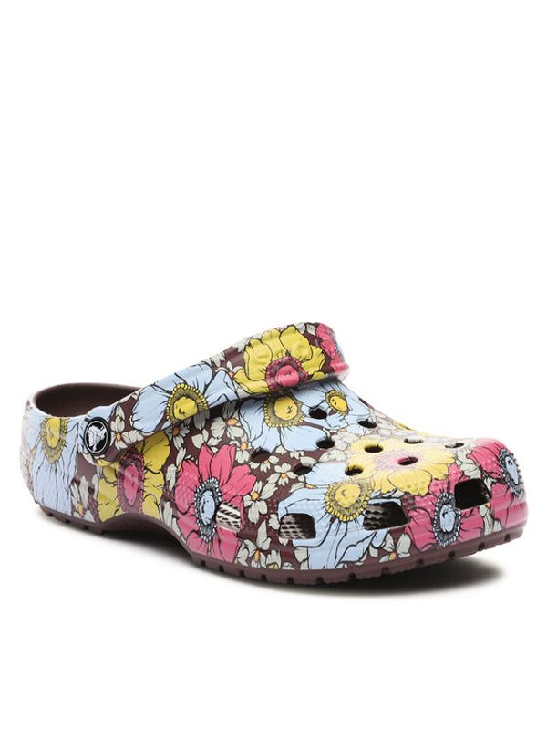 Crocs Crocs Чехли Crocs Classic Retro Floral Clog 208954 Бордо