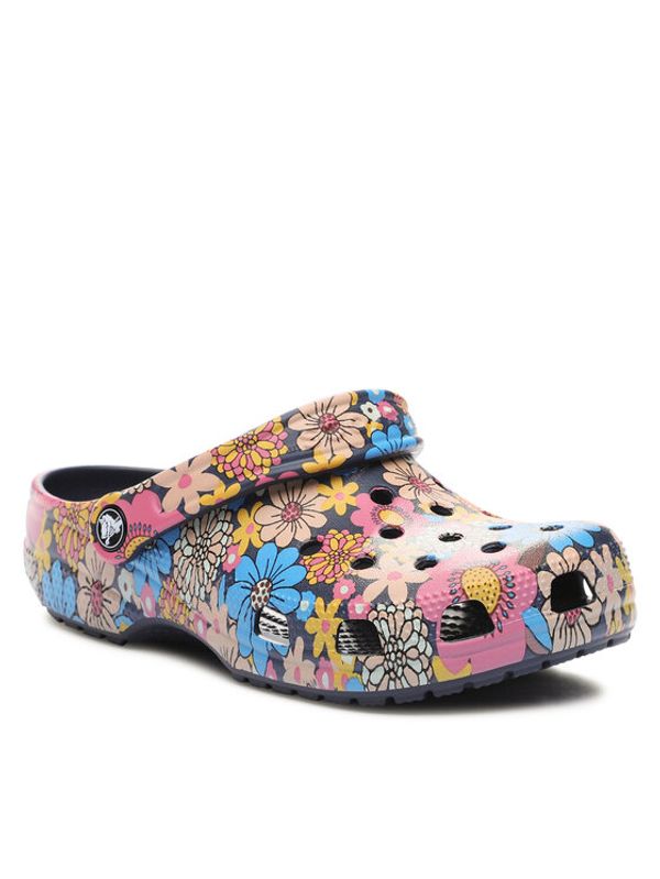 Crocs Crocs Чехли Crocs Classic Retro Floral Clog 208954 Тъмносин