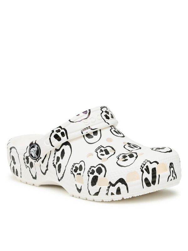 Crocs Crocs Чехли Crocs Classic Skull Print Clog Kids 209083 Бял