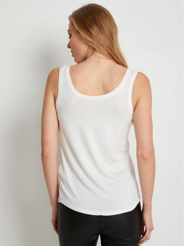 Culture Culture топ Poppy 50105622 Бял Slim Fit