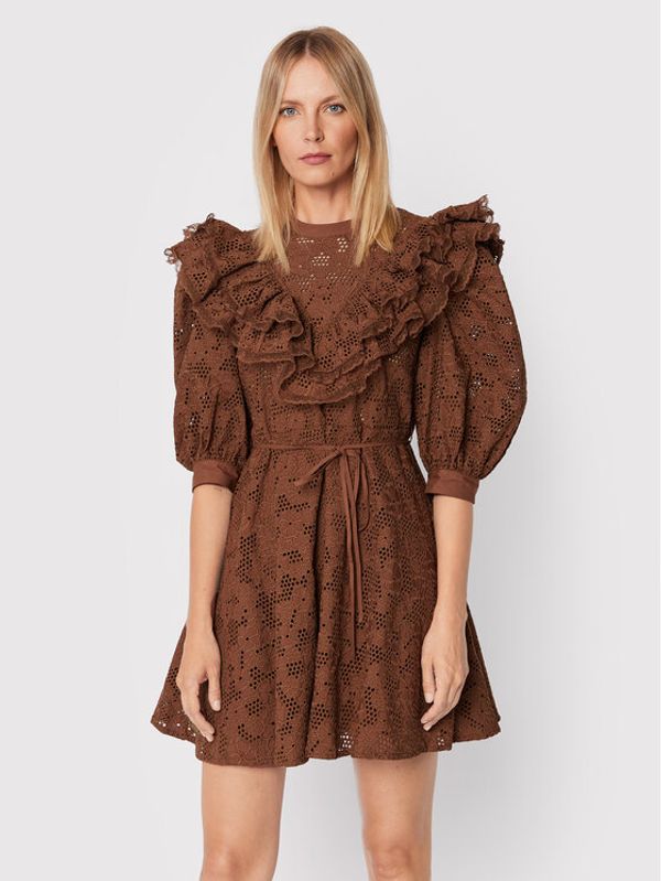 Custommade Custommade Ежедневна рокля Lysandra 999370418 Кафяв Regular Fit