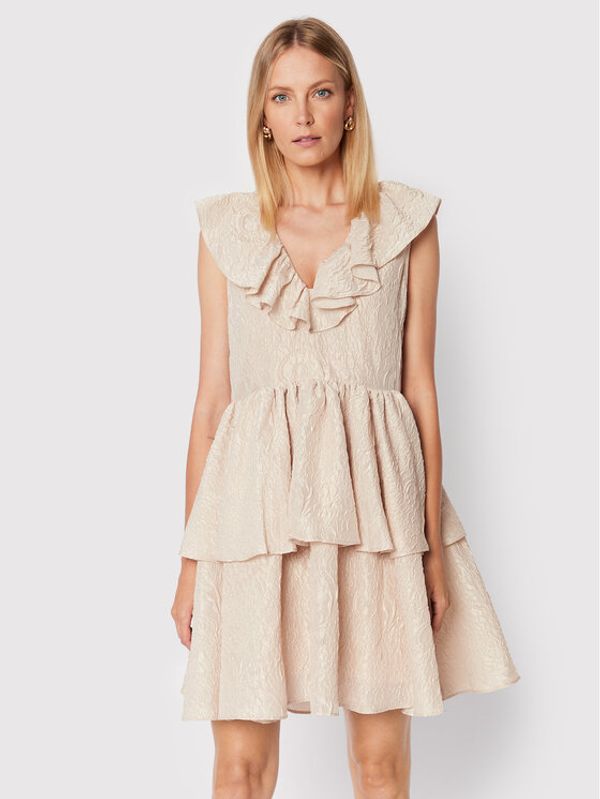 Custommade Custommade Коктейлна рокля Ludvika 999387430 Бежов Regular Fit