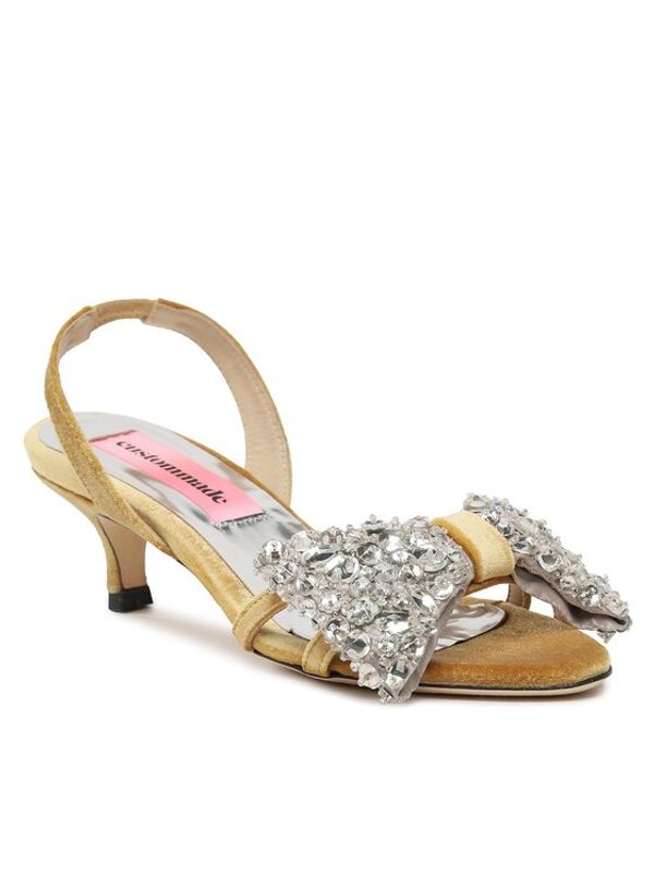 Custommade Custommade Сандали Ambla Crystal Bow 999620025 Кафяв