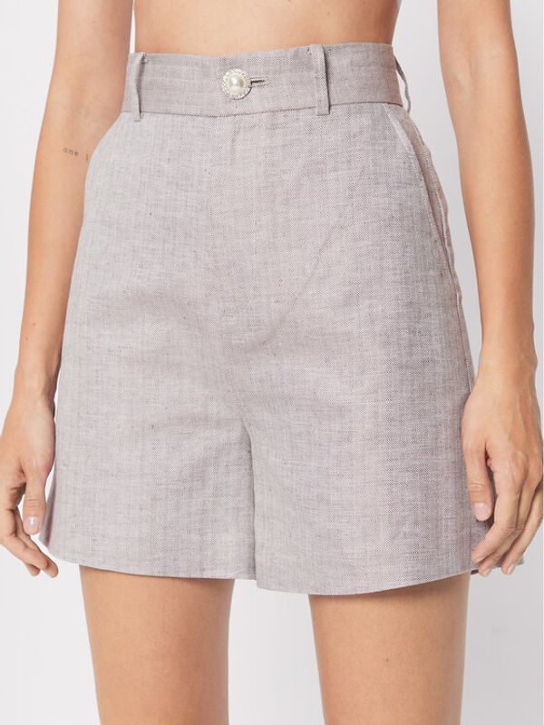 Custommade Custommade Шорти от плат Nolia 999463704 Сив Regular Fit