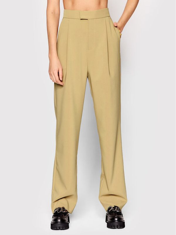 Custommade Custommade Текстилни панталони Piah 999425518 Бежов Regular Fit