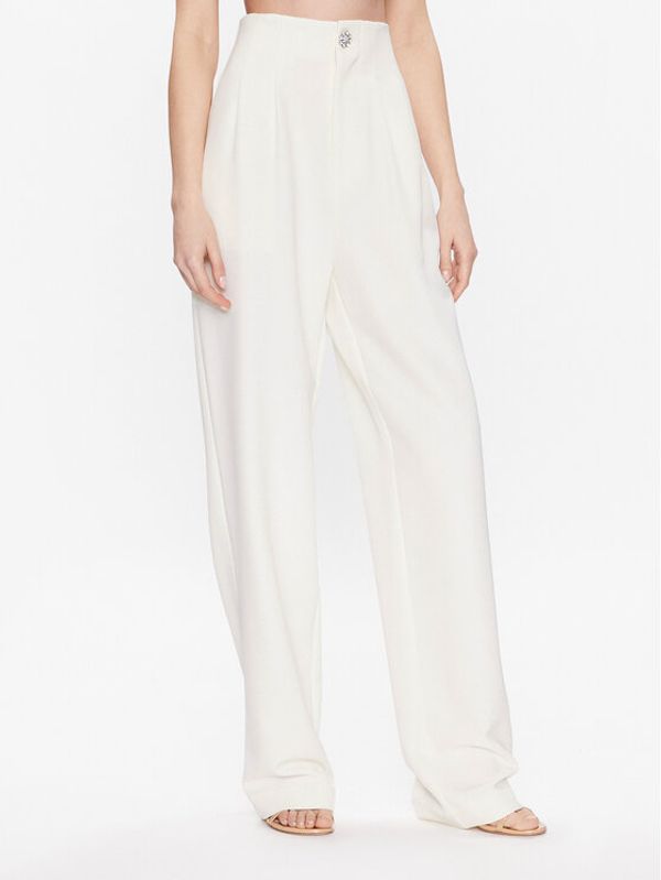 Custommade Custommade Текстилни панталони Prudence 999425540 Екрю Regular Fit