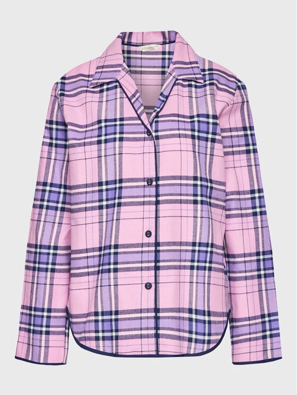 Cyberjammies Cyberjammies Тениска на пижама Brushed Check 9463 Розов Regular Fit