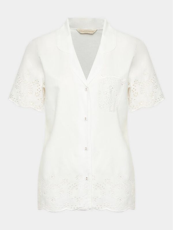 Cyberjammies Cyberjammies Тениска на пижама Saskia CY9646 Бял Regular Fit