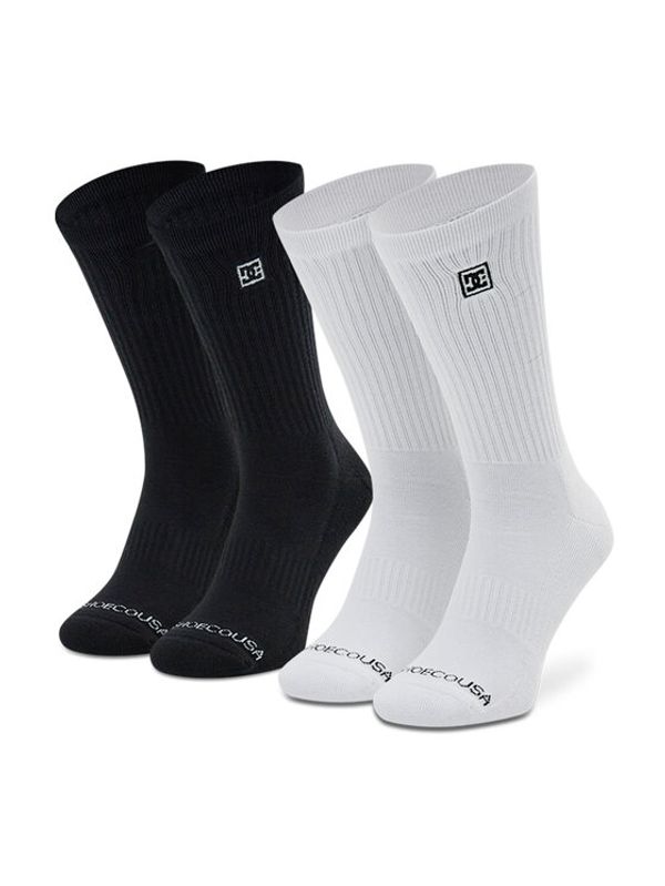 DC DC Комплект 2 чифта дълги чорапи мъжки ADYAA03148 Бял