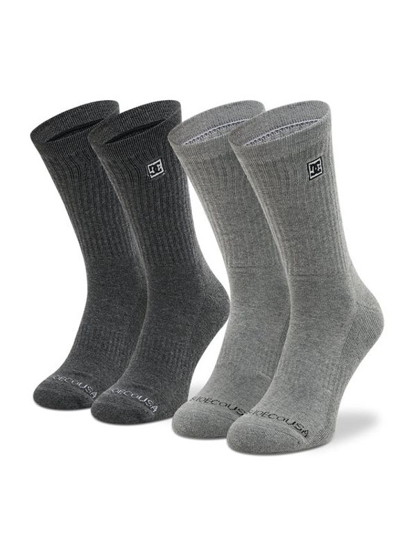 DC DC Комплект 2 чифта дълги чорапи мъжки Star Crew ADYAA03147 Сив