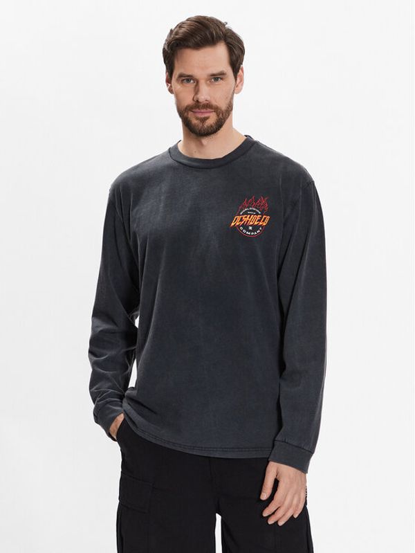 DC DC Тениска с дълъг ръкав Fiery ADYZT05242 Сив Relaxed Fit