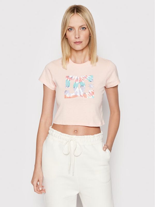 DC DC Тишърт Star ADJZT03035 Розов Slim Fit