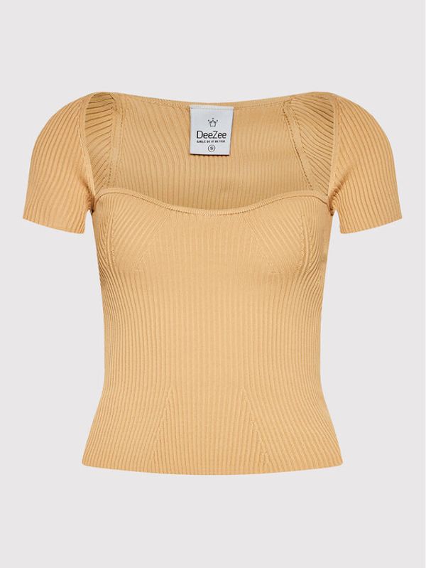 DeeZee DeeZee Блуза Julietta BLK003 Бежов Slim Fit