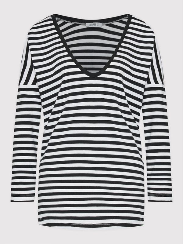 DeeZee DeeZee Блуза Submarine Stripes DK-003 Черен Regular Fit