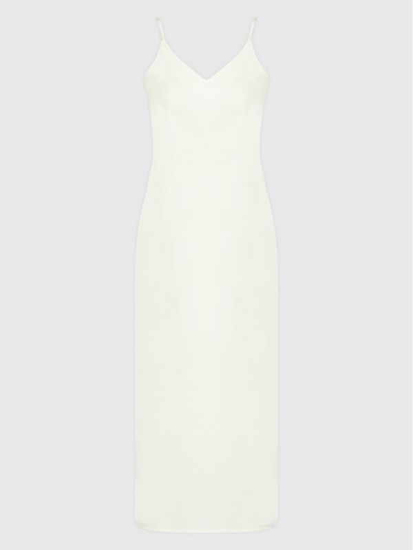 DeeZee DeeZee Ежедневна рокля Becca HSM017 Бял Slim Fit