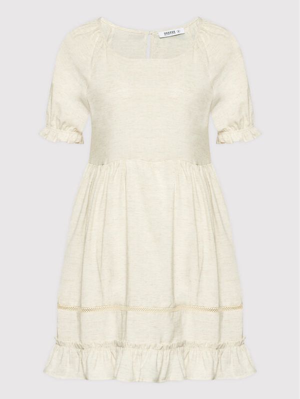 DeeZee DeeZee Ежедневна рокля Maggie 3FB059 Бежов Regular Fit