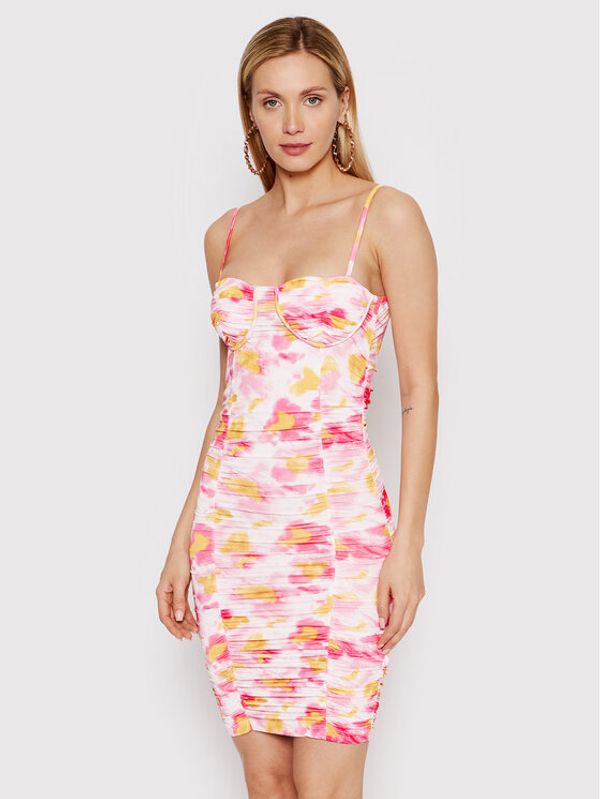 DeeZee DeeZee Коктейлна рокля Sally ILF002 Розов Slim Fit