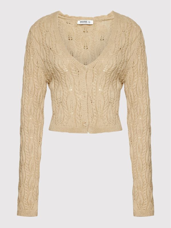 DeeZee DeeZee Комплект блуза и жилетка Damina AL014 Бежов Cropped Fit