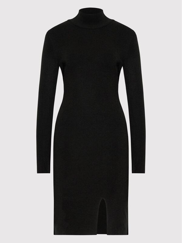 DeeZee DeeZee Плетена рокля Ancona LF039 Черен Slim Fit