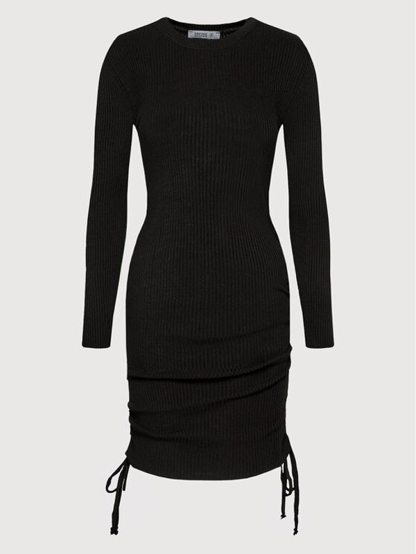 DeeZee DeeZee Плетена рокля Isabella 14883 Черен Slim Fit
