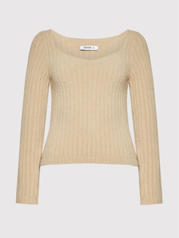 DeeZee DeeZee Пуловер Delaware AL002 Бежов Regular Fit
