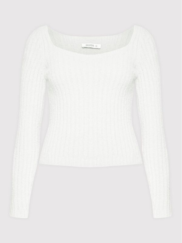 DeeZee DeeZee Пуловер Delaware AL002 Бял Regular Fit