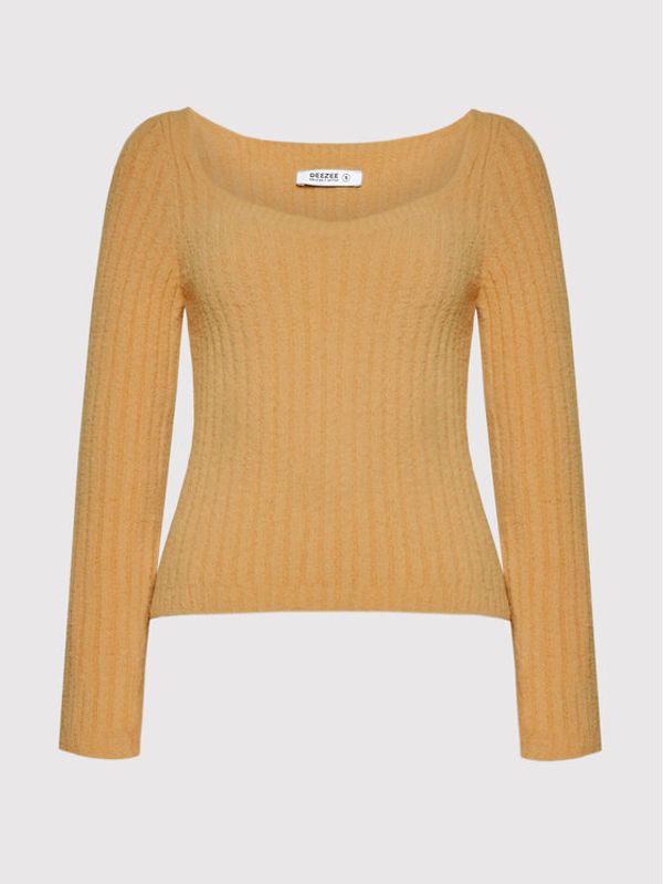 DeeZee DeeZee Пуловер Delaware AL002 Кафяв Slim Fit