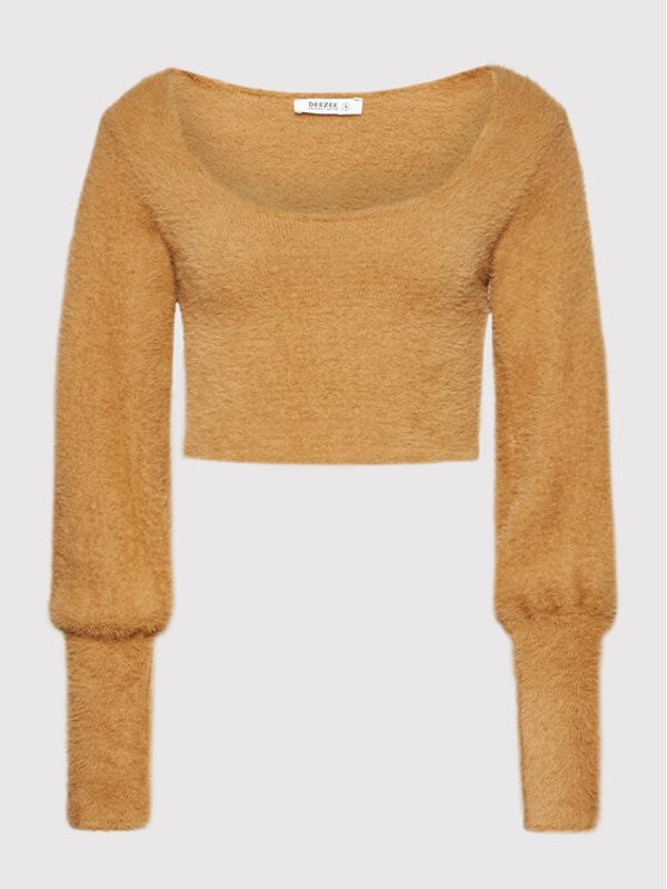 DeeZee DeeZee Пуловер Missisipi AL008 Кафяв Regular Fit