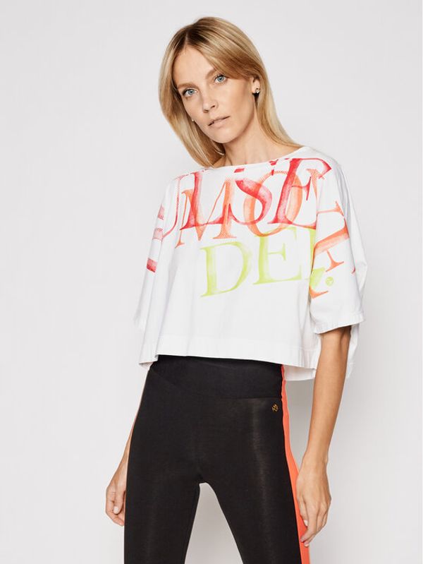 Deha Deha Блуза Move B44502 Бял Loose Fit