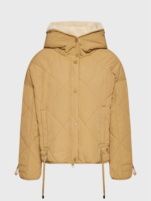 Deha Deha Пухено яке D73231 Бежов Relaxed Fit