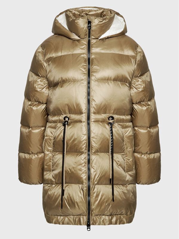 Deha Deha Пухено яке D73880 Бежов Regular Fit