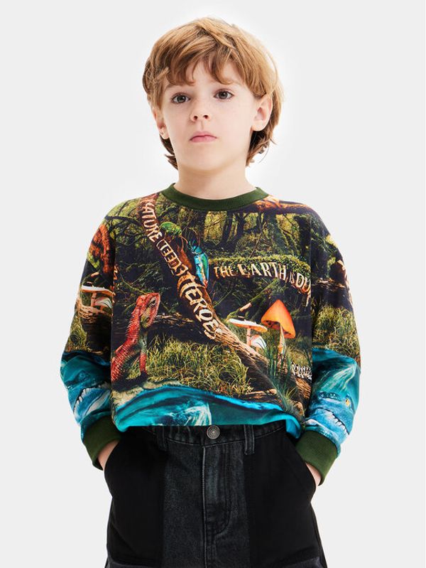 Desigual Desigual Блуза 23WBTK08 Зелен Regular Fit