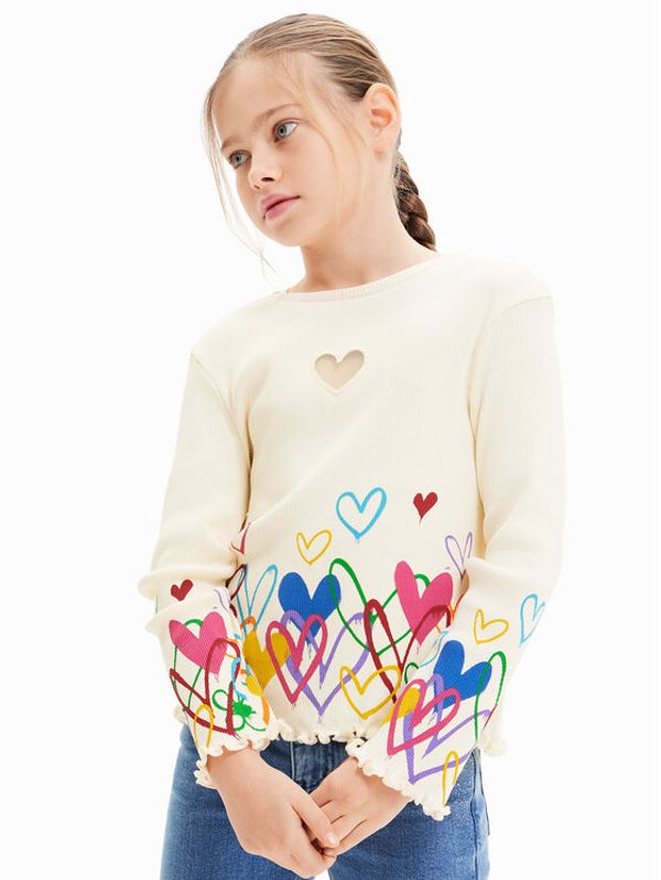 Desigual Desigual Блуза 23WGTK01 Бял Regular Fit