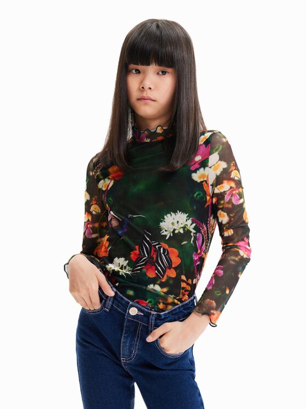 Desigual Desigual Блуза 23WGTK19 Зелен Regular Fit