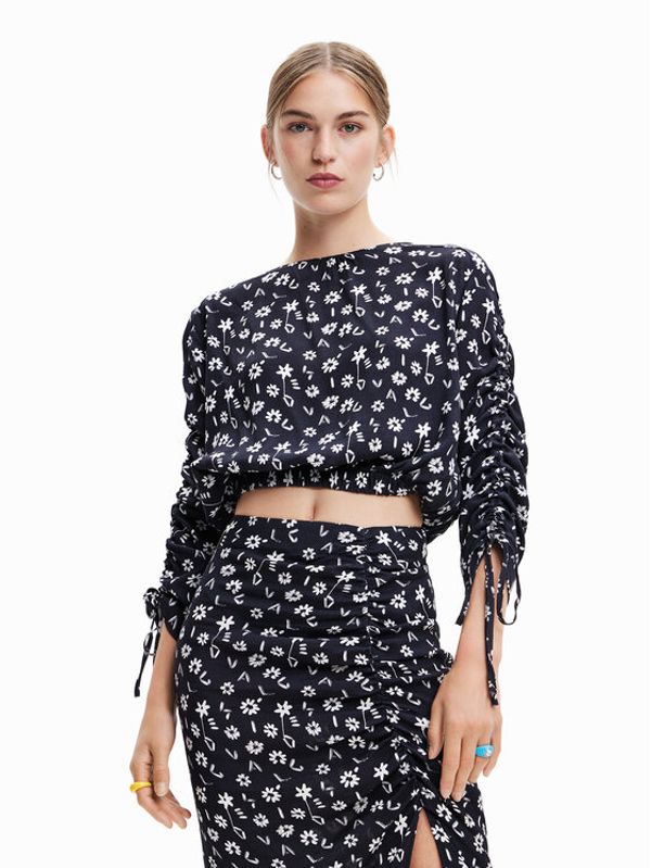 Desigual Desigual Блуза Clark 23SWBW16 Тъмносин Regular Fit