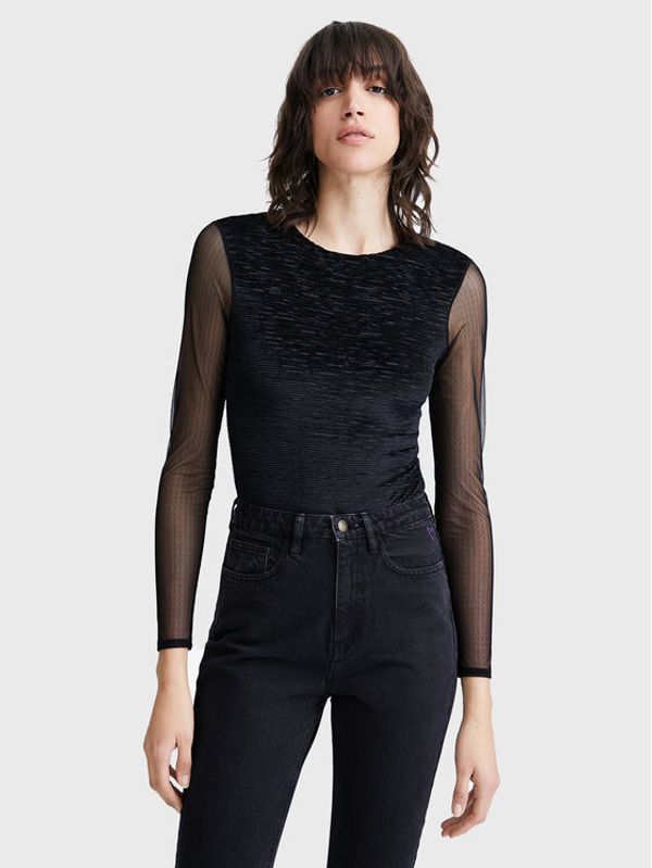 Desigual Desigual Боди 22WWQK16 Черен Slim Fit