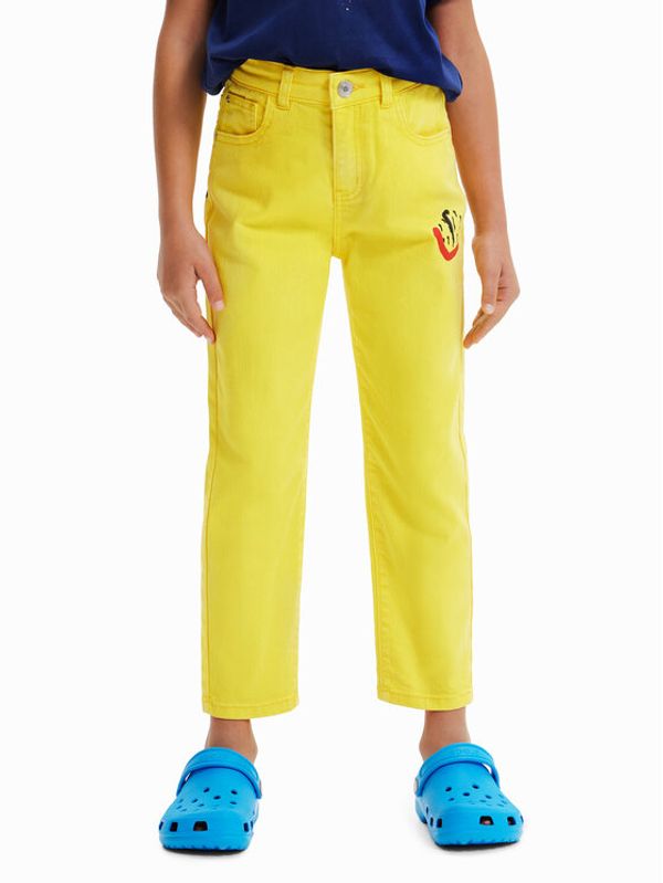 Desigual Desigual Дънки 23SGDD03 Жълт Regular Fit