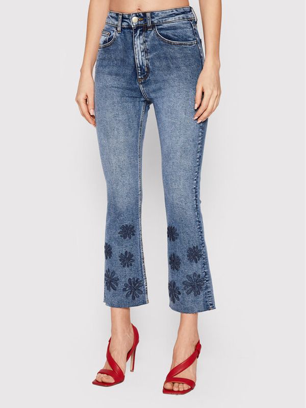 Desigual Desigual Дънки Cala 22SWDD25 Тъмносин Cropp Flare Fit