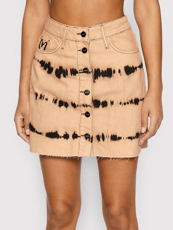 Desigual Desigual Дънкова пола Tie-Dye 22SWFD08 Бежов Regular Fit