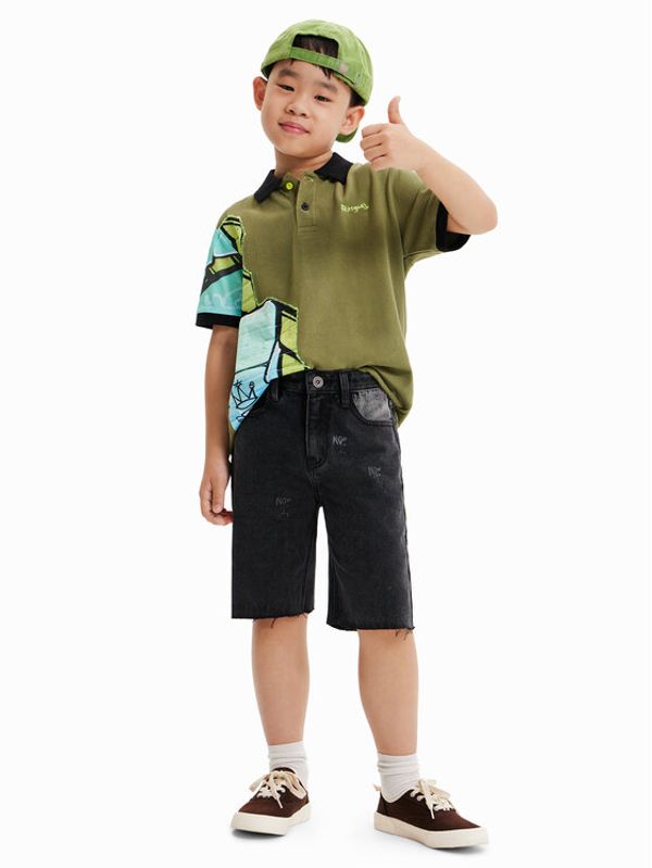 Desigual Desigual Дънкови шорти 23SBDD01 Черен Regular Fit