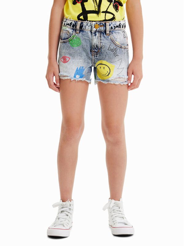 Desigual Desigual Дънкови шорти 23SGDD10 Син Regular Fit