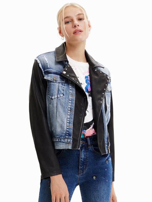 Desigual Desigual Дънково яке 23SWED49 Син Regular Fit